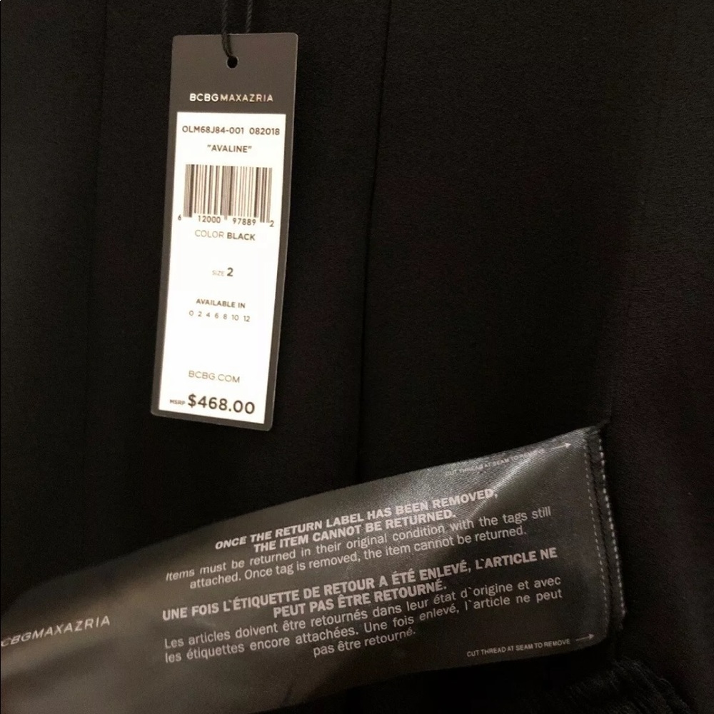 BCBG MaxAzria Avaline Pleated Tiered Lace Gown - Picture 8 of 8
